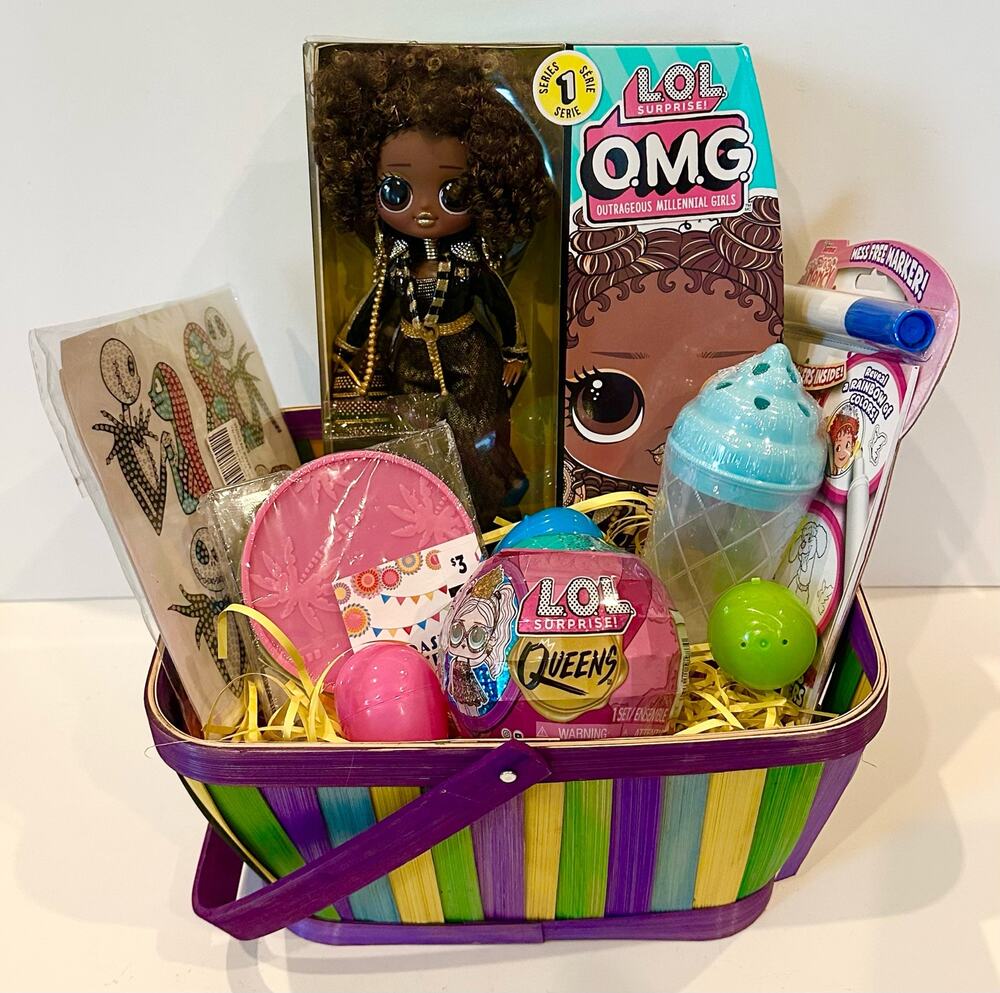 New L.O.L. Surprise O.M.G. Royal Bee Queen Girls Easter Basket, Gift Basket
